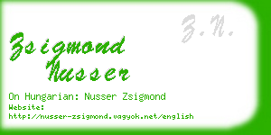 zsigmond nusser business card